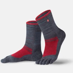 BÄR Schuhe Outdoor Hiking Zehensocken grau/rot Discount